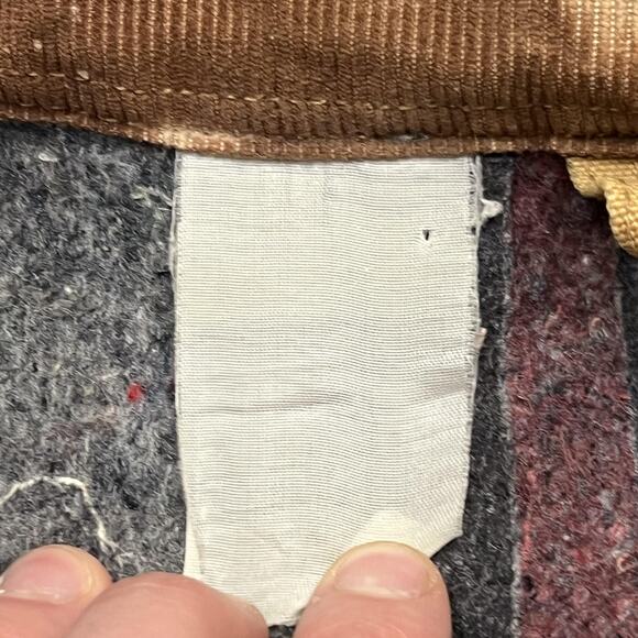 Vintage Carhartt Chore Jacket Mens Large Blanket Lined Canvas Workwear 90s - Picture 6 of 9